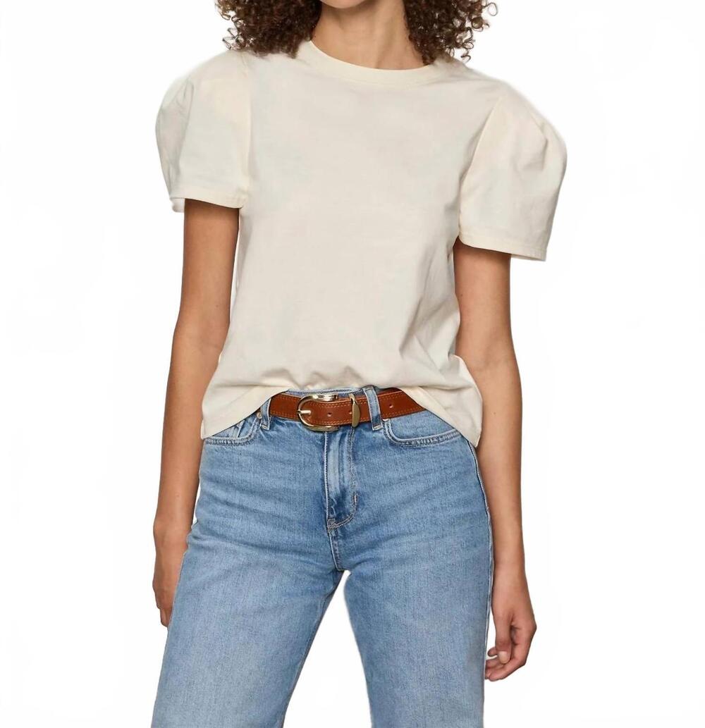 NEW SANCTUARY pleated crew neck tee in collagen